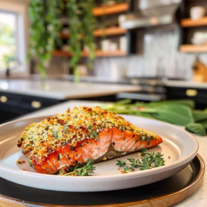 Herb Crusted Salmon Dish