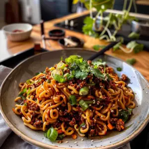 Chili Crisp Noodles Dish