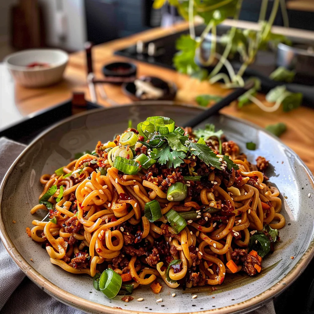 Chili Crisp Noodles Dish
