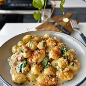 Creamy Chicken and Gnocchi Dish