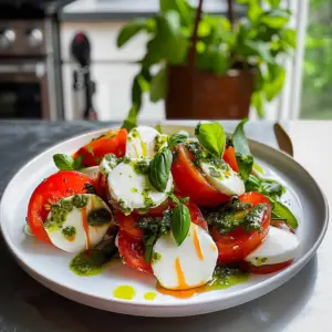 Tomato Mozzarella Pesto Salad