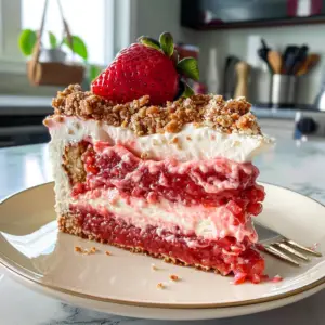 Strawberry Crunch Cake