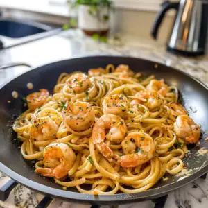 Creamy Garlic Shrimp Pasta Dish