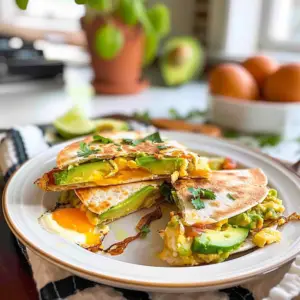 Egg and Avocado Breakfast Quesadilla