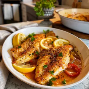 Lemon Pepper Tilapia Dish
