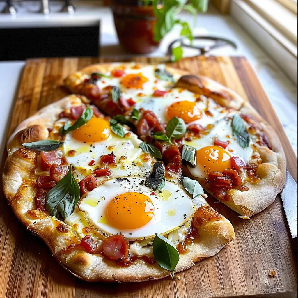 Breakfast Pizza with Eggs