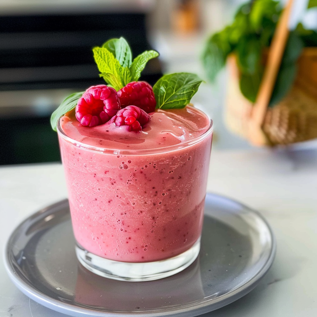 Peach Raspberry Smoothie Image
