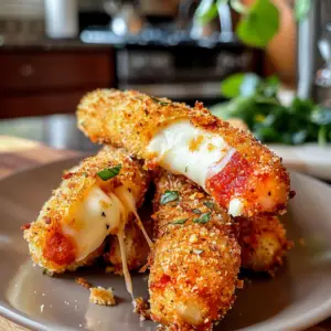 Crispy Homemade Mozzarella Sticks