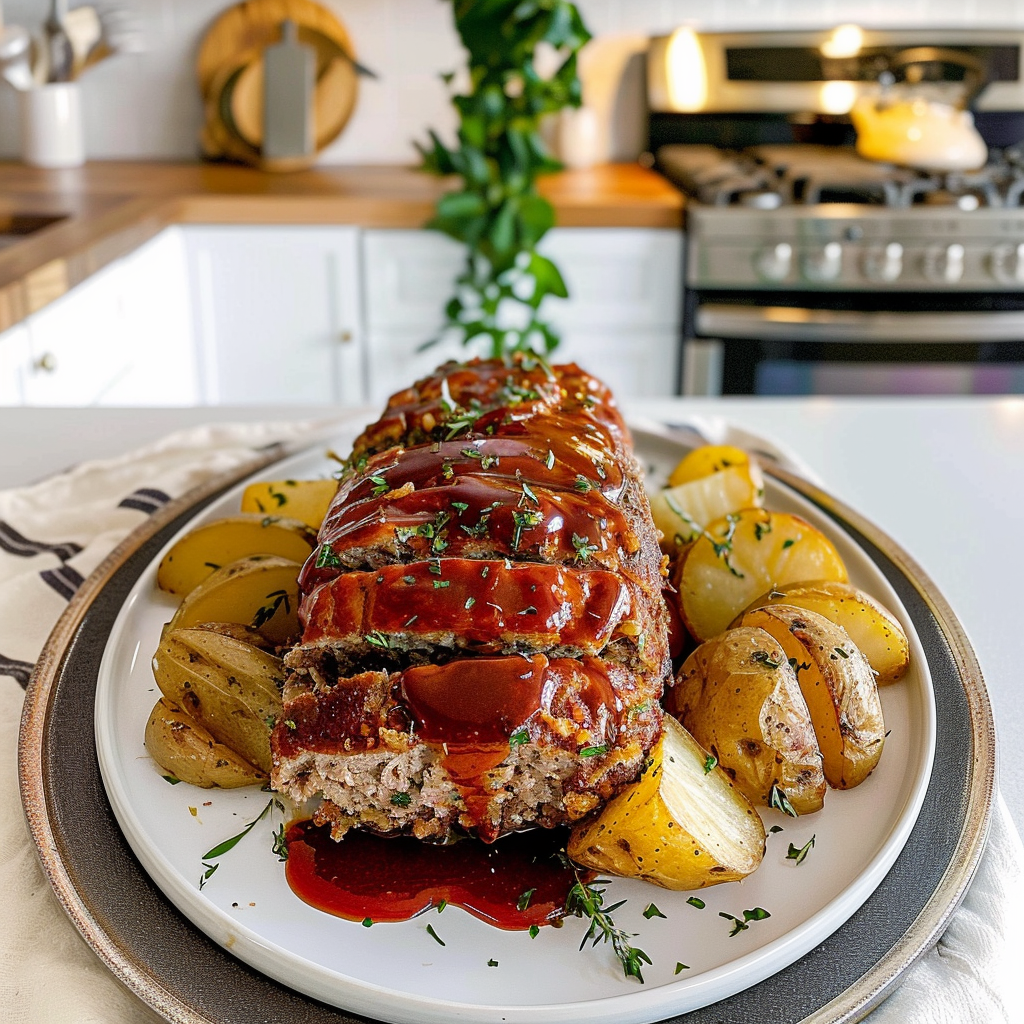 Meatloaf and Potatoes Dish
