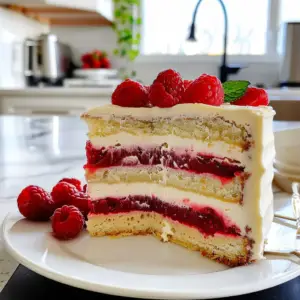 White Chocolate Raspberry Cake