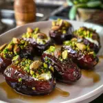 Honey Pistachio Ricotta Stuffed Dates