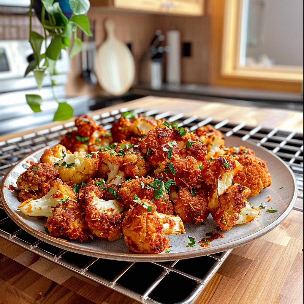 Delicious Buffalo Cauliflower Bites