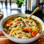 Homemade Chicken Noodle Soup Bowl