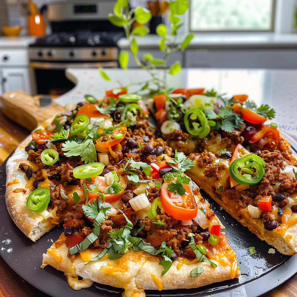 Taco Pizza Fresh Out of the Oven