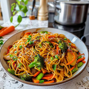 Vegetable Lo Mein Dish