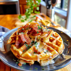Savory Bacon and Cheese Waffles