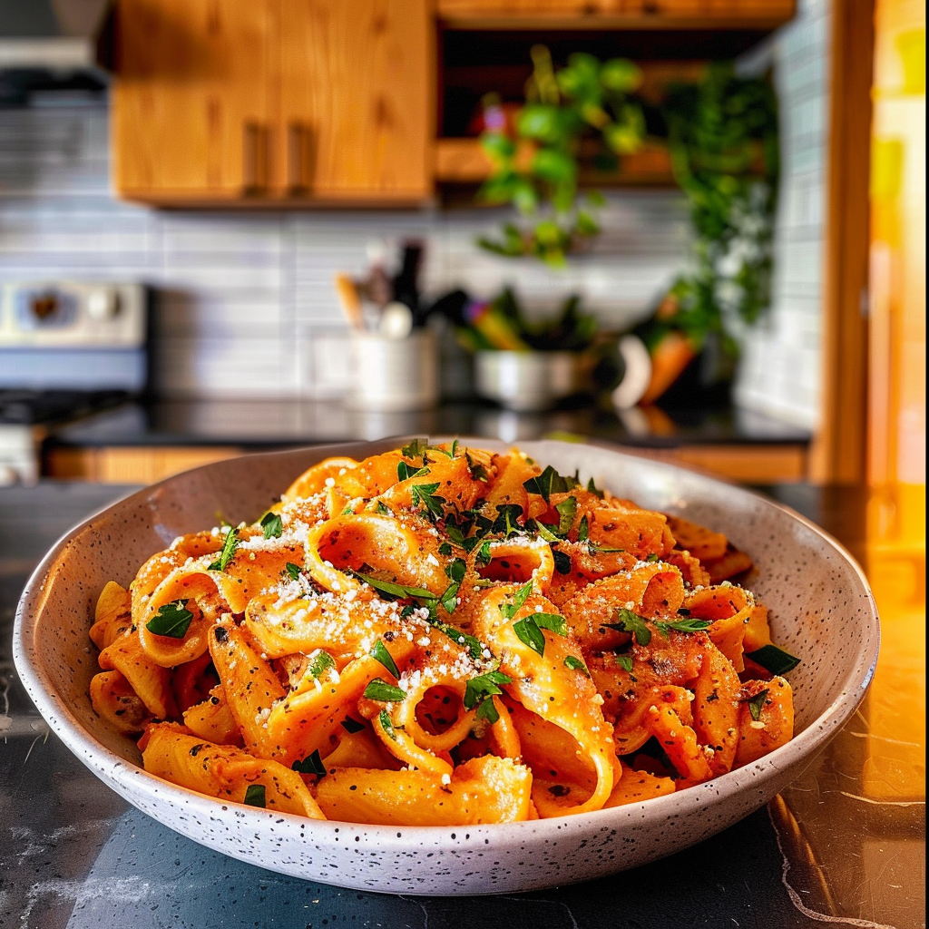 Gigi Hadid Pasta Plated Delight