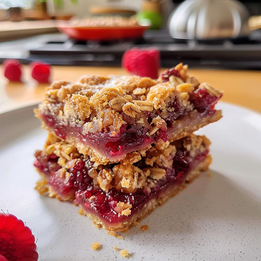 Raspberry Bars Freshly Baked