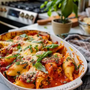 Stuffed Shells Ready to Serve