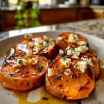 Roasted Sweet Potato Rounds with Honey & Feta