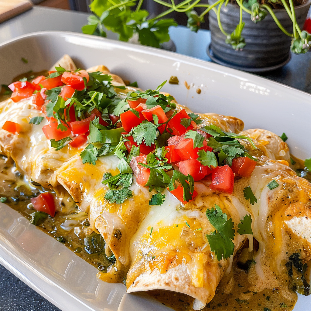 Chicken Enchiladas with Green Sauce