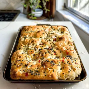 Focaccia Bread Freshly Baked