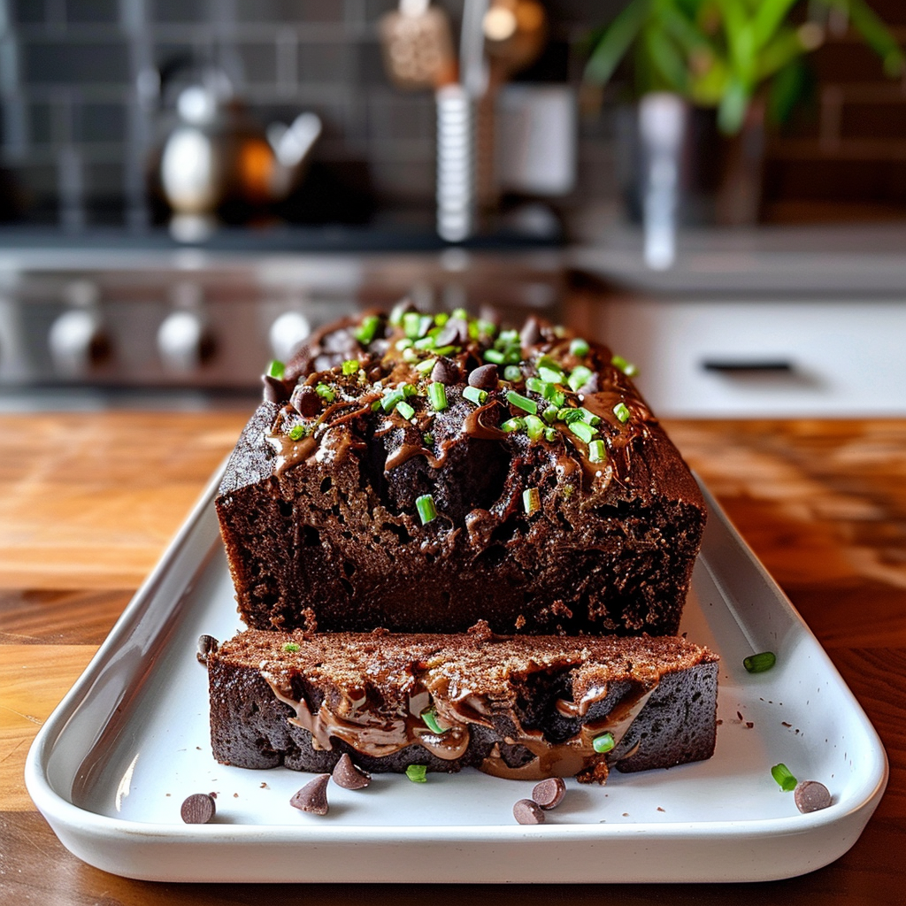 Chocolate Zucchini Bread Freshly Baked
