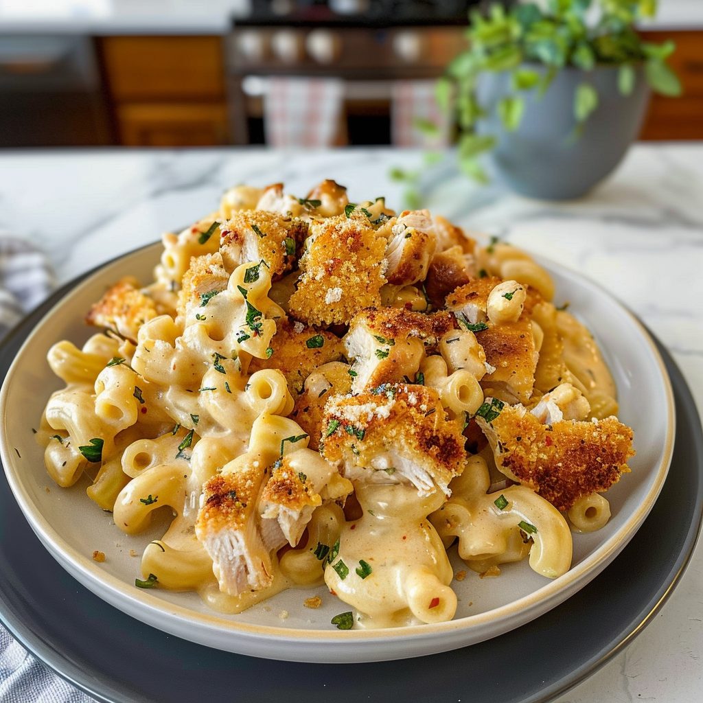 Chicken Mac and Cheese Dish