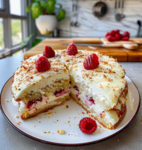 White Chocolate Raspberry Cake