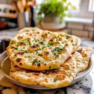 Homemade Naan Bread Fresh from the Oven