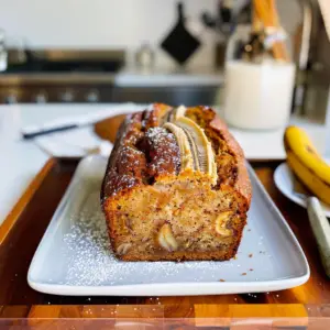 Cinnamon Banana Bread Fresh Out of the Oven