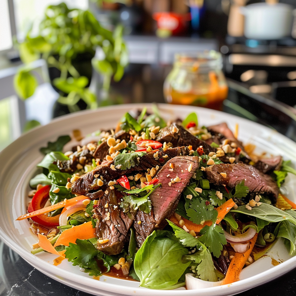Thai Beef Salad Fresh Ingredients