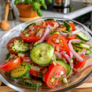 Tomato Cucumber Onion Salad
