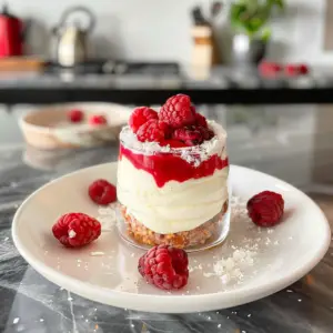 White Chocolate Raspberry Mousse Dessert