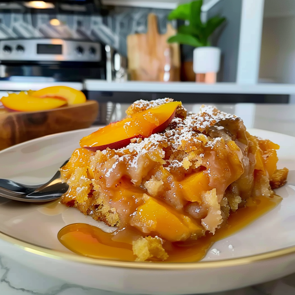 Delicious Peach Dump Cake