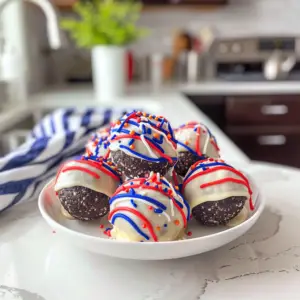 Delicious Patriotic Oreo Balls