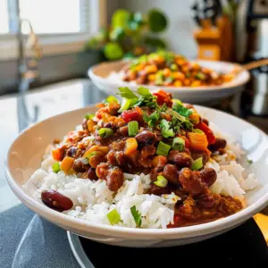 Red Beans and Rice Dish