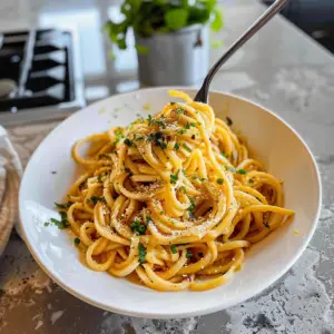 Garlic Noodles Dish