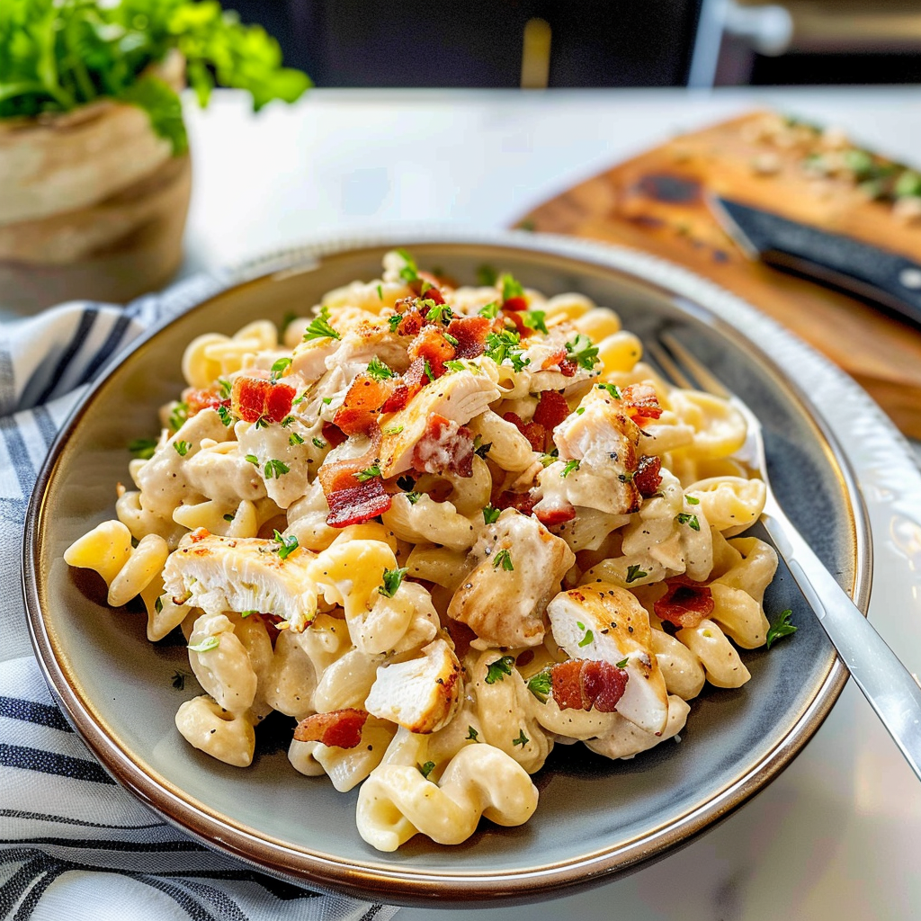 Chicken Bacon Ranch Pasta Dish