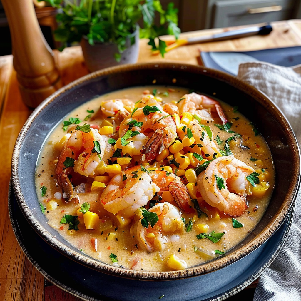 Shrimp and Corn Chowder Bowl