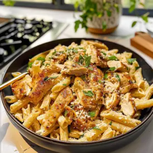 Garlic Parmesan Chicken Pasta Dish
