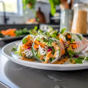 Fresh Summer Rolls with Crunchy Vegetables
