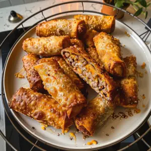 Cheeseburger Egg Rolls