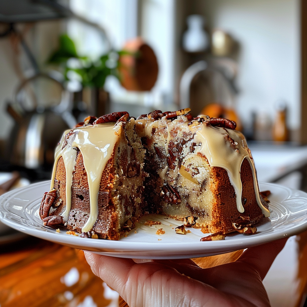 German Chocolate Pecan Pound Cake