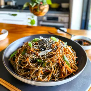 Soba Noodles in a Bowl