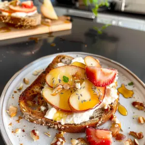 Pear & Honey Ricotta Toast
