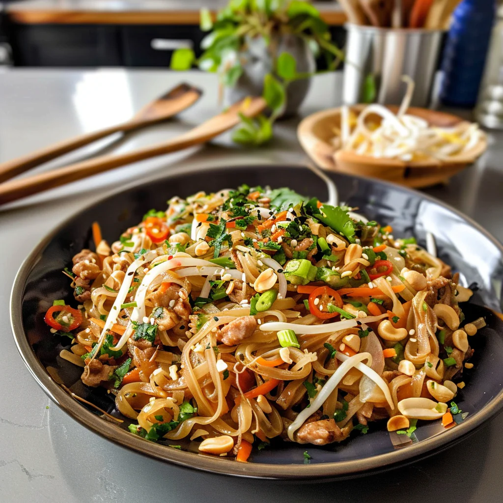 Mouthwatering Rice Noodles Dish