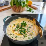 Delicious Avgolemono Soup in a Bowl
