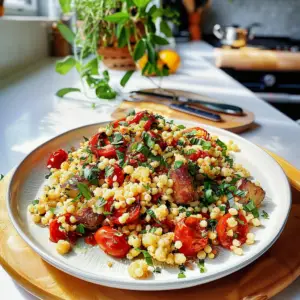 Pearled Couscous Dish