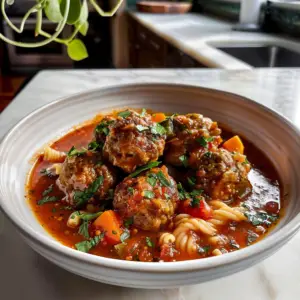 Hearty Meatball Soup